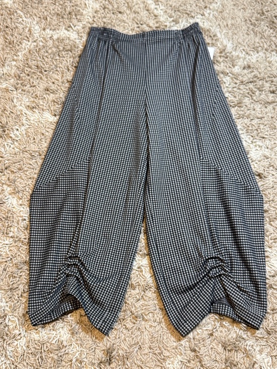 XIAO Pants - NWT XIAO Black & Gray Gingham Lantern Lagenlook Pants size Medium